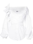 Johanna Ortiz Asymmetric Off-the-shoulder Shirt - White
