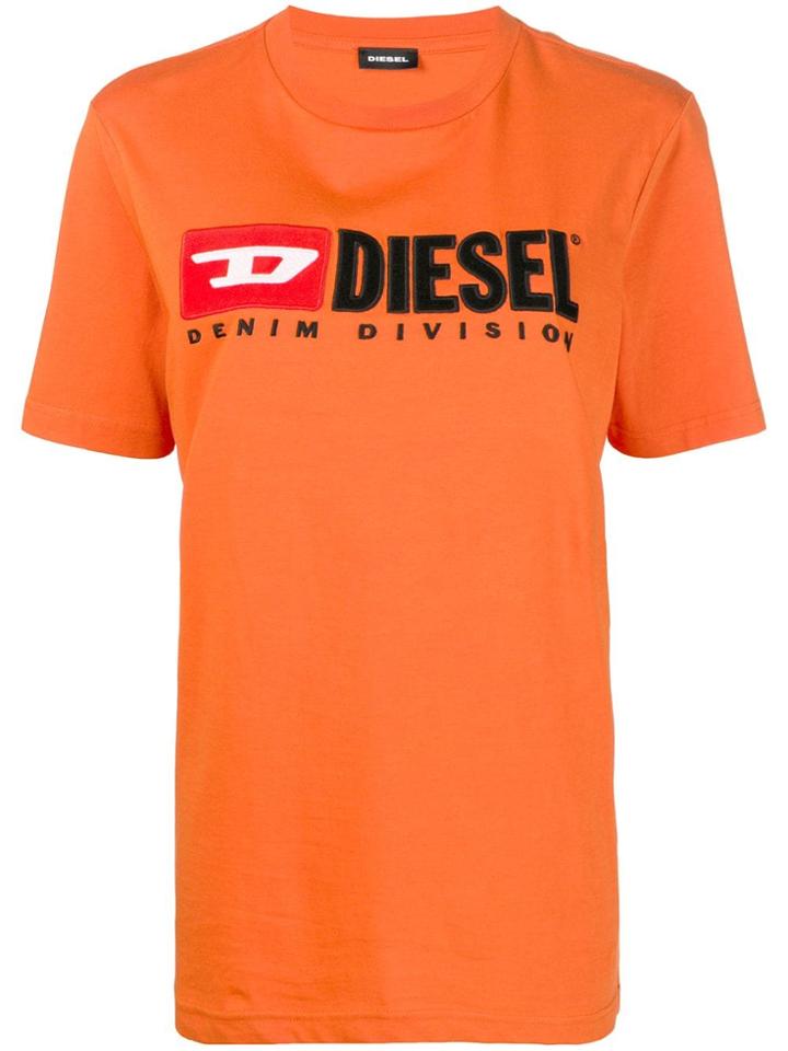 Diesel T-just-division-fl T-shirt - Yellow & Orange