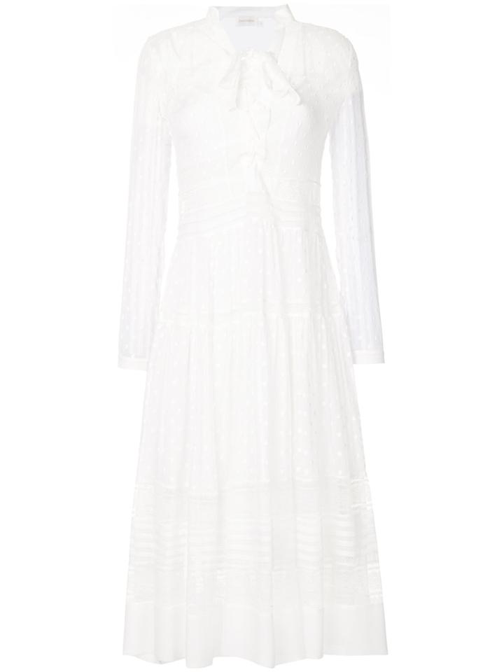 Zimmermann Pussy Bow Midi Dress - White