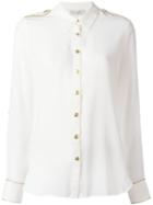 Pierre Balmain Shoulder Straps Shirt, Women's, Size: 38, White, Silk