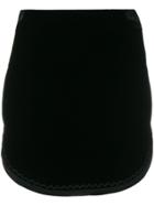 Saint Laurent Passementerie Embroidered Velvet Skirt - Black