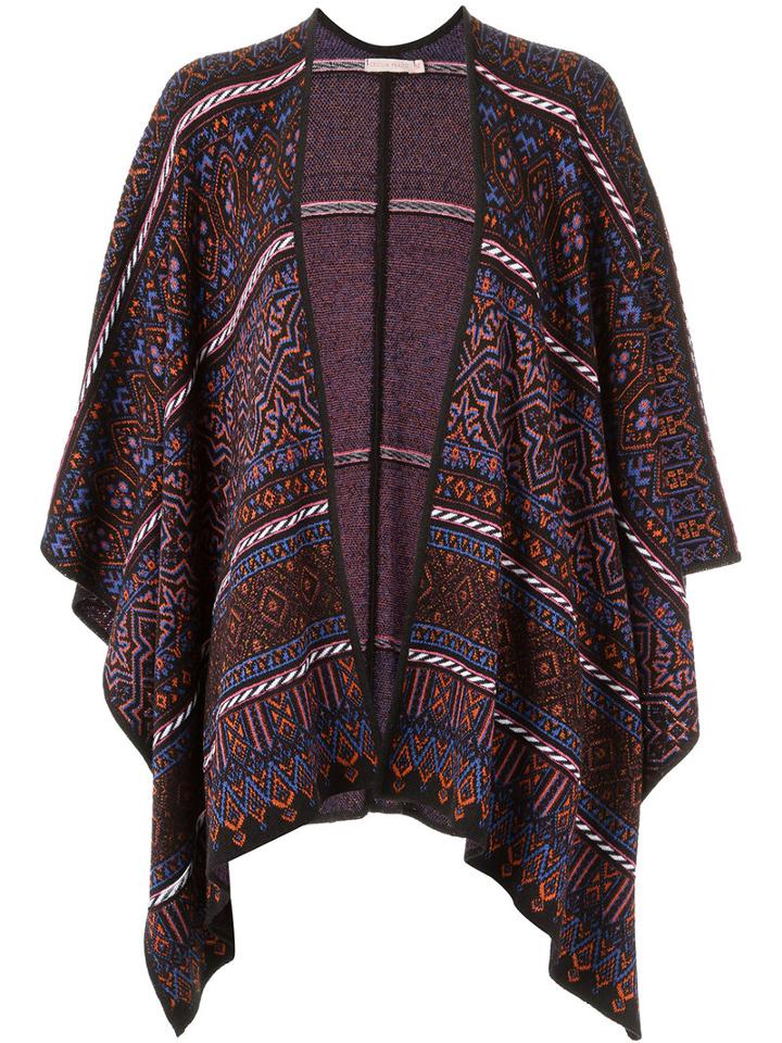 Knit Poncho - Women - Acrylic/lurex/viscose - One Size, Black, Acrylic/lurex/viscose, Cecilia Prado