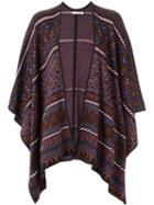 Knit Poncho - Women - Acrylic/lurex/viscose - One Size, Black, Acrylic/lurex/viscose, Cecilia Prado