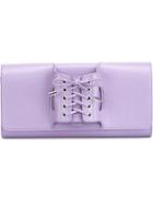 Perrin Paris Lace-up Glove Clutch