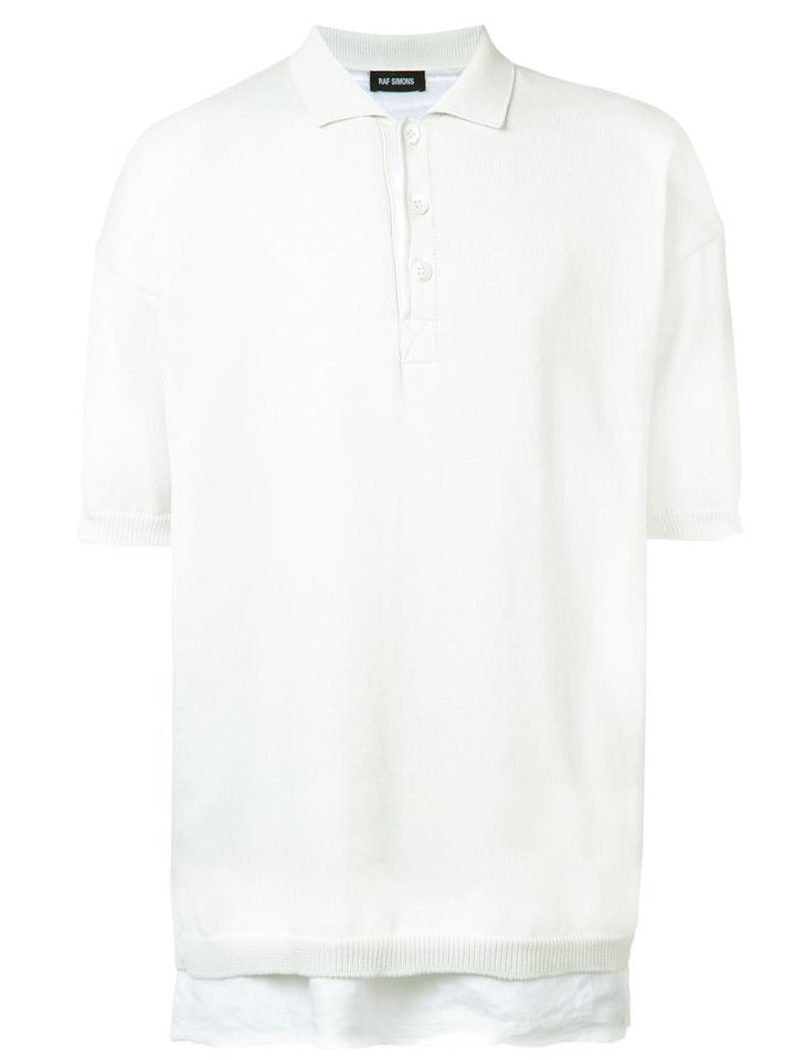 Raf Simons - Layered Polo Shirt - Men - Cotton/linen/flax - L, White, Cotton/linen/flax