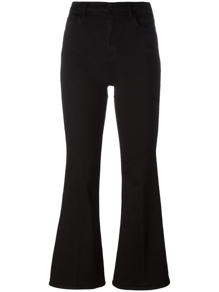 J Brand - Flared Cropped Jeans - Women - Cotton/polyester/spandex/elastane - 30, Black, Cotton/polyester/spandex/elastane