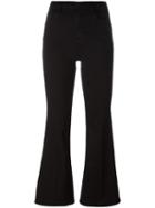 J Brand - Flared Cropped Jeans - Women - Cotton/polyester/spandex/elastane - 30, Black, Cotton/polyester/spandex/elastane