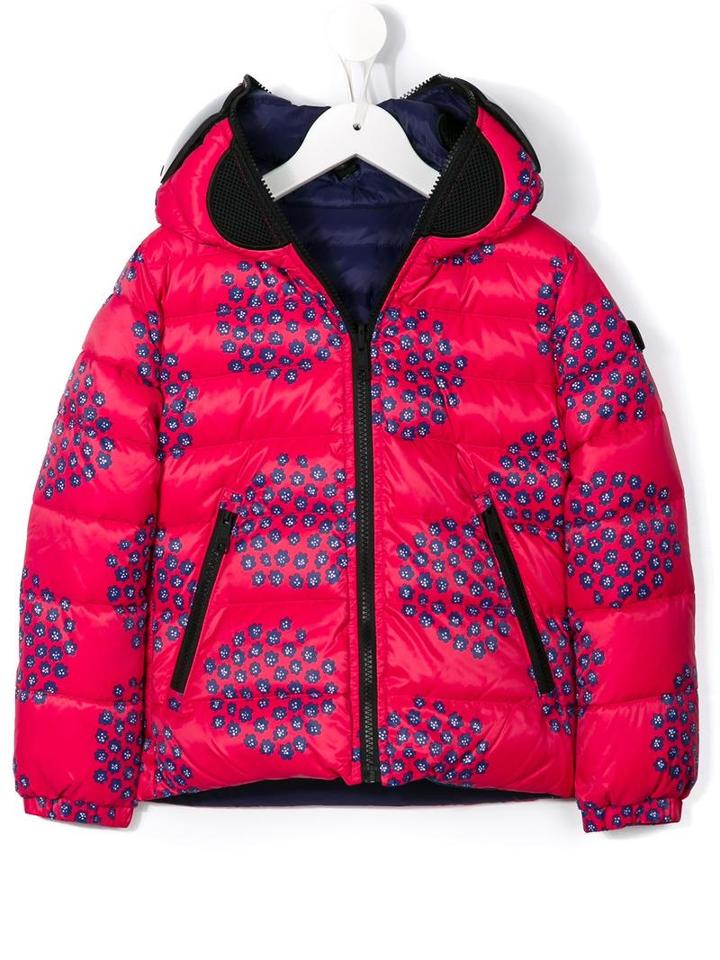 Ai Riders On The Storm Kids Masked Padded Jacket, Kids Unisex, Size: 8 Yrs, Pink/purple, Feather Down/nylon
