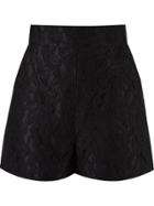 Martha Medeiros High-waisted Lace Shorts - Black