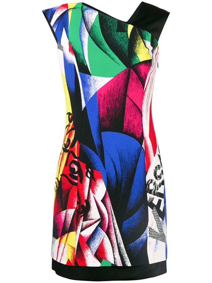 Versace Short Printed Dress - Red