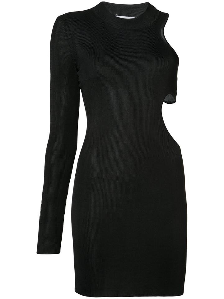 Beau Souci - Fitted Cut-out Dress - Women - Viscose - M, Black, Viscose