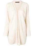 Incentive! Cashmere Ribbed Knit Cardigan - Neutrals