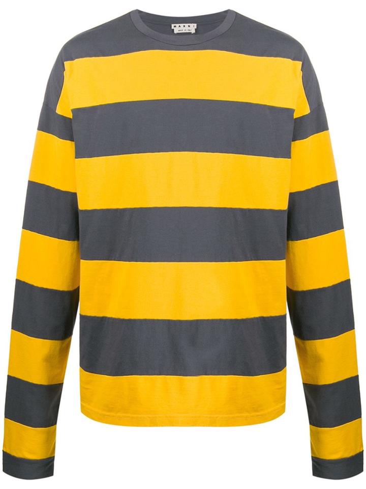 Marni Striped Long-sleeve T-shirt - Yellow