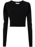 Opening Ceremony - Cut-out Detail Crop Top - Women - Polyester/viscose - M, Women's, Black, Polyester/viscose
