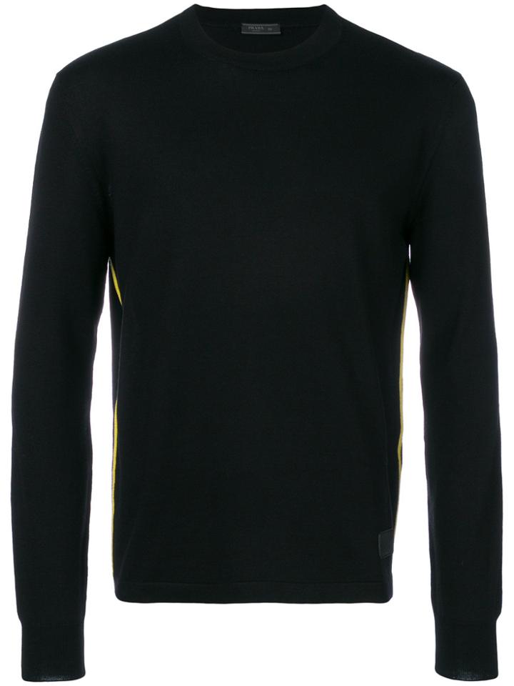 Prada Side Panel Pullover - Black