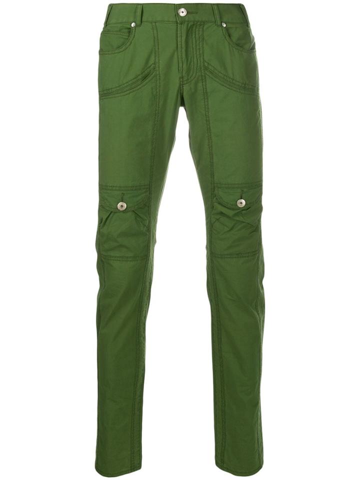 Jean Paul Gaultier Pre-owned 1990s Low Rise Slim-fit Trousers - Green