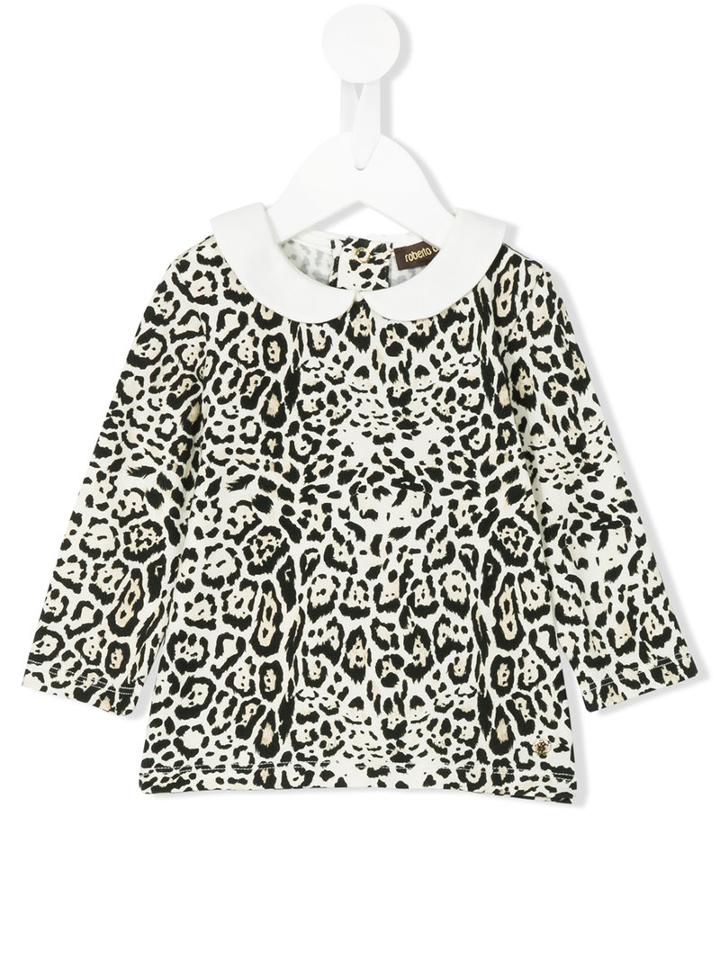 Roberto Cavalli Kids - Leopard Print Blouse - Kids - Cotton/spandex/elastane/modal - 24 Mth, Black