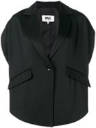 Mm6 Maison Margiela Blazer-style Cape Jacket - Black