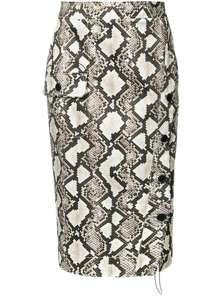 Altuzarra Snake-effect Pencil Skirt - Multicolour