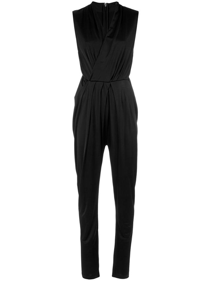 Tufi Duek Wrap Neck Jumpsuit - Black