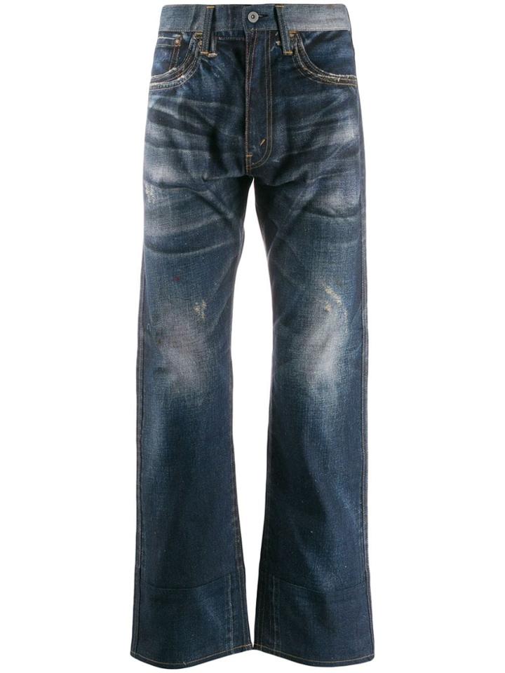 Junya Watanabe Man Cropped Jeans - Blue