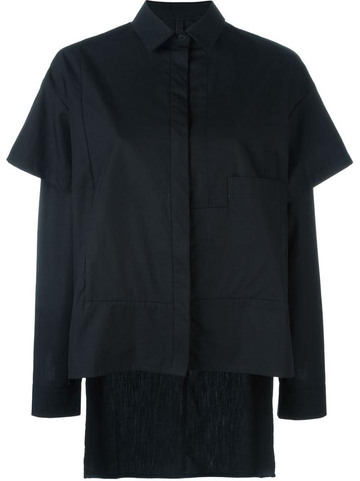 Barbara I Gongini Layered Sleeve Asymmetric Shirt
