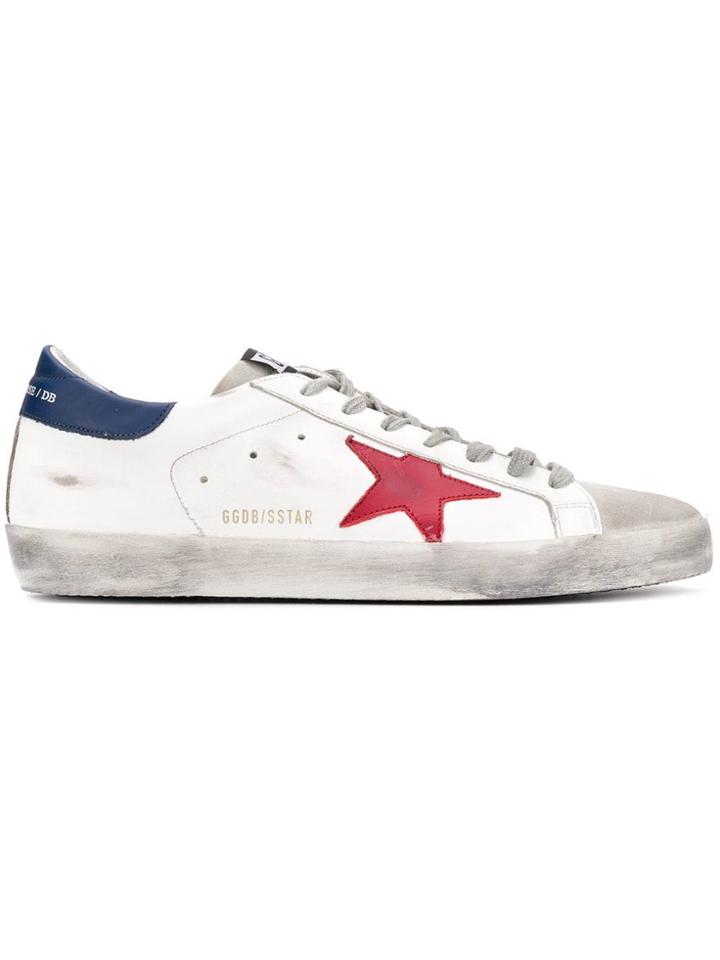 Golden Goose Deluxe Brand Superstar Sneakers - White Leather - Red