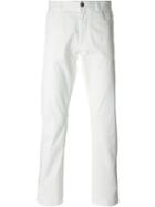 Canali Regular Jeans, Men's, Size: 50, White, Cotton/spandex/elastane