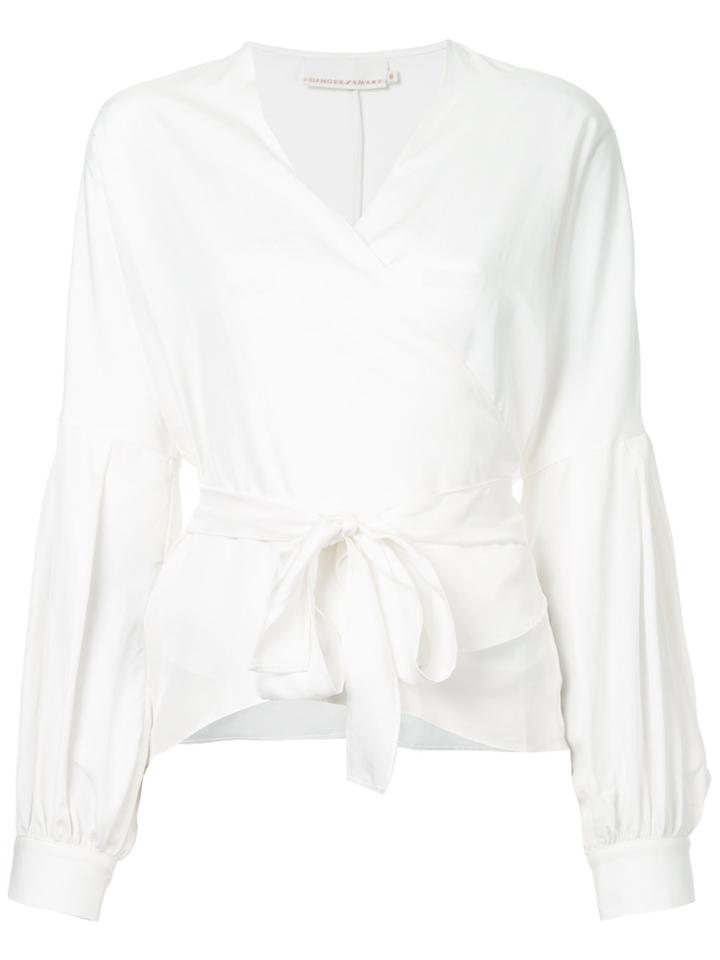 Ginger & Smart Morph Wrap Blouse - White
