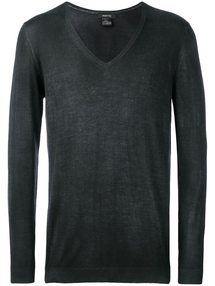 Avant Toi V-neck Pullover - Black