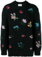 Gucci Floral Accent Knit Jumper, Men's, Size: Xl, Black, Acrylic/wool