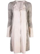 Transit Panelled Midi Coat - Silver