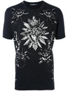 Dolce & Gabbana Sacred Heart Print T-shirt, Men's, Size: 50, Black, Cotton