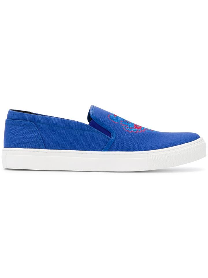 Kenzo K-skate Tiger Canvas Sneakers - Blue