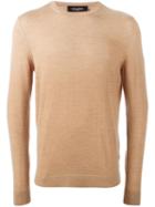 Calvin Klein Crew Neck Jumper, Men's, Size: Xl, Nude/neutrals, Wool