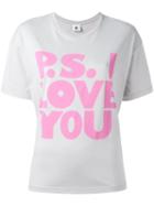 Ps By Paul Smith P.s. I Love You Printed T-shirt, Women's, Size: Small, Grey, Cotton
