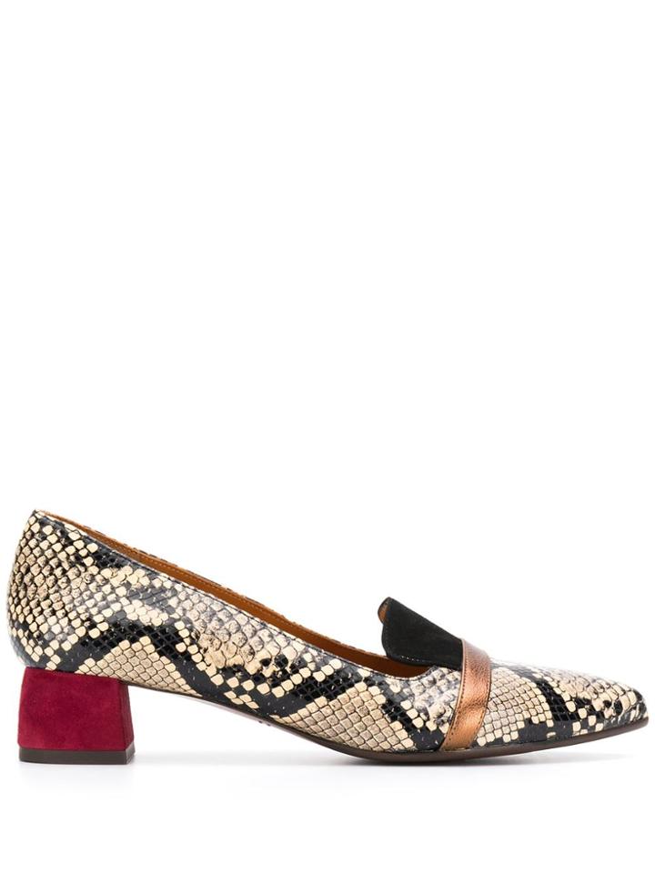 Chie Mihara Roz Snakeskin Effect Pumps - Neutrals