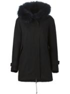 Forte Couture Detachable Fur Gilet Parka, Women's, Size: 40, Black, Cotton/spandex/elastane/wool/rabbit Fur