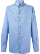 Dolce & Gabbana Pinstriped Shirt, Men's, Size: 38, Blue, Cotton