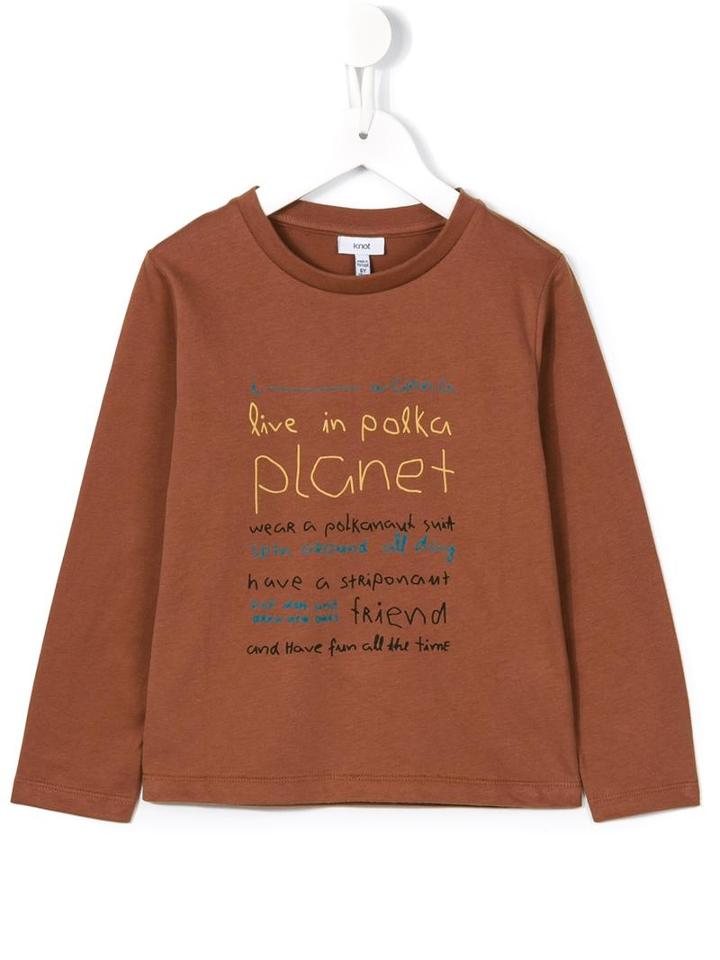 Knot 'polka Planet' T-shirt, Boy's, Size: 8 Yrs, Brown