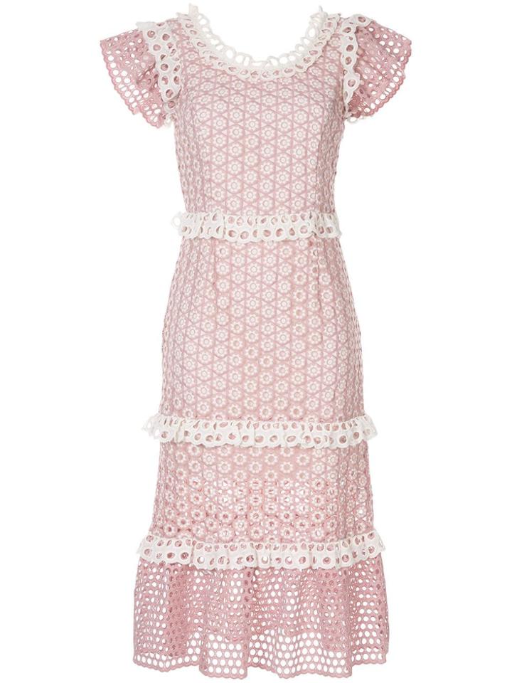 Sea Lace Trim Dress - Pink