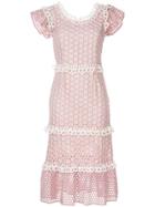 Sea Lace Trim Dress - Pink