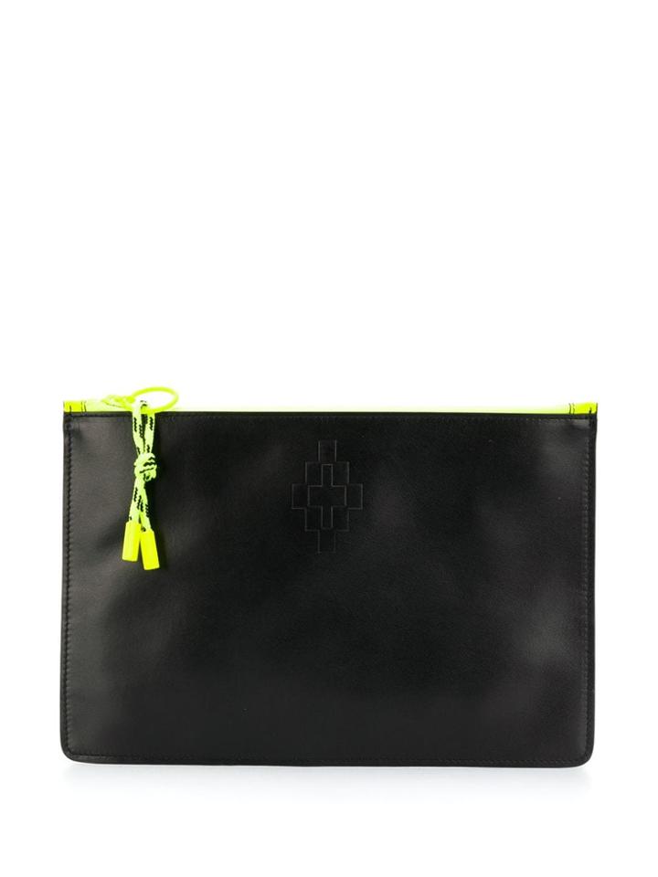 Marcelo Burlon County Of Milan Logo Embossed Clutch Bag - Black