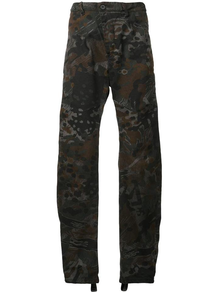 11 By Boris Bidjan Saberi Curved Leg Denim, Men's, Size: Large, Green, Cotton