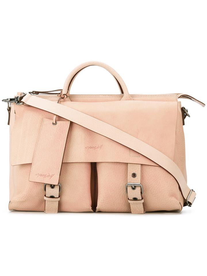 Marsèll - Slouchy Buckled Tote - Women - Leather - One Size, Nude/neutrals, Leather