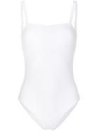 Asceno Plain Swimsuit - White