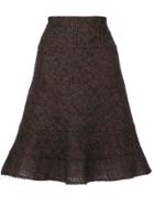 Junya Watanabe Comme Des Garçons Vintage Raw Edge Skirt - Brown