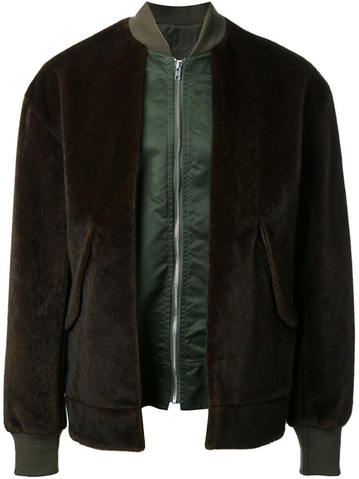Toga Faux Fur Bomber Jacket