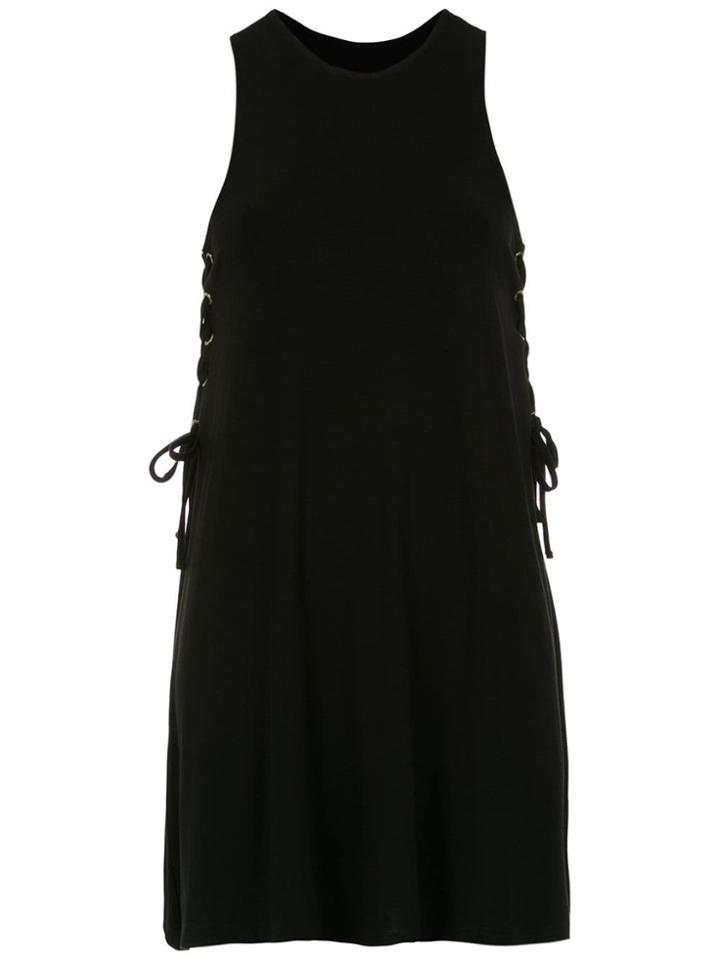 Track & Field Eyelet Details Dress - Black