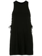 Track & Field Eyelet Details Dress - Black